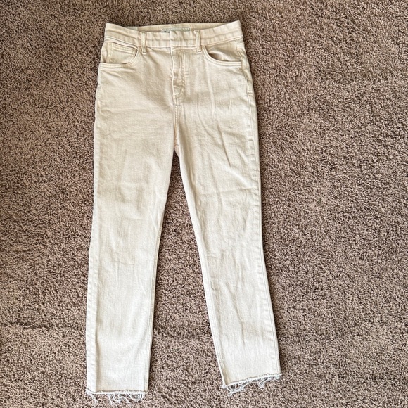 Frank & Eileen Derry Slim Straight Mid-Rise Jeans, Sand Waist 28 - Picture 4 of 14
